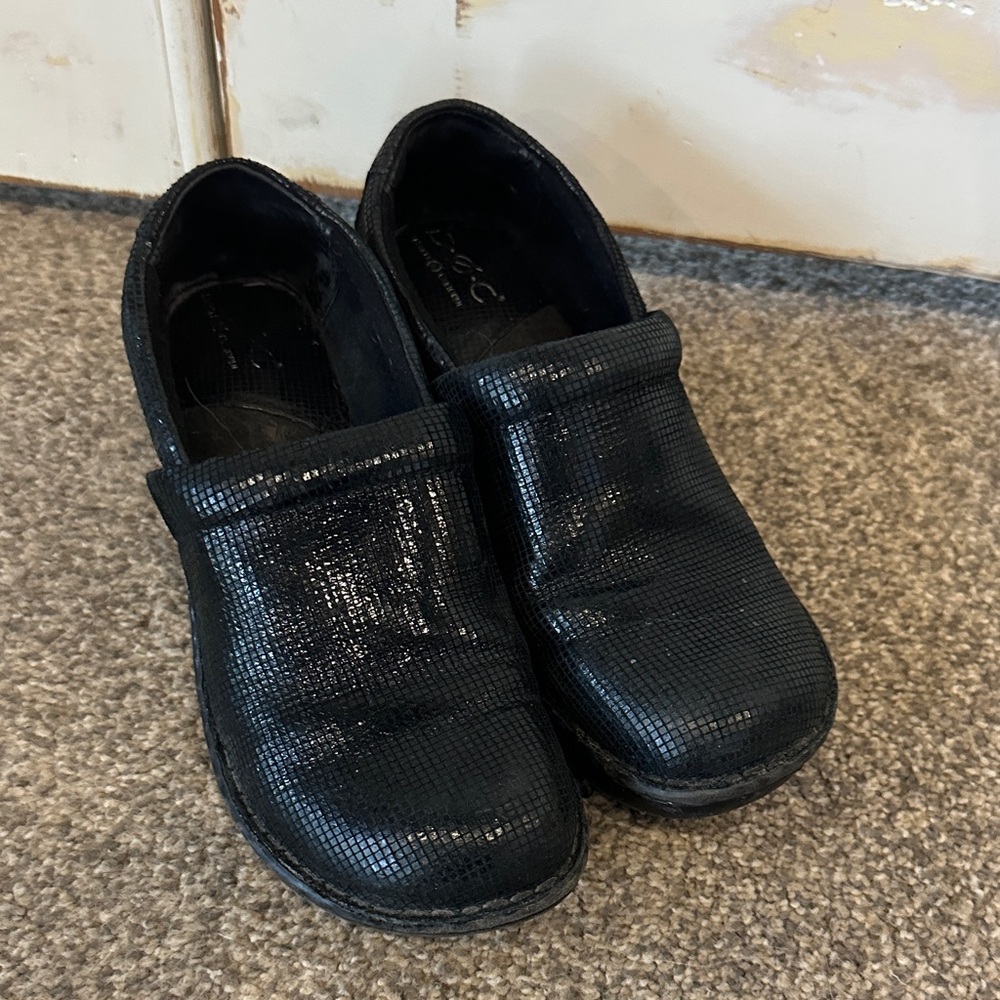 boc Black Slip-On Clog Mules
